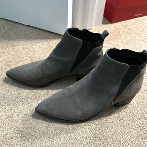 Marc Fisher grey suede ankle boots size 7